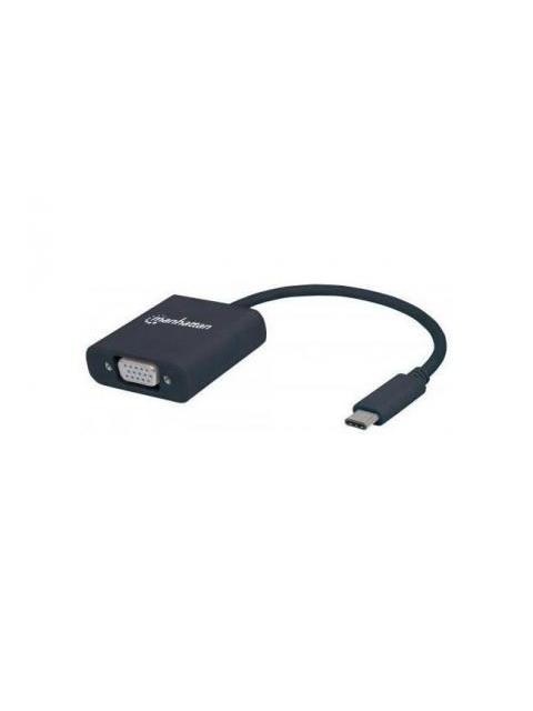 MANHATTAN ADAPTADOR USB-C 3.1 MACHO - VGA HEMBRA NEGRO - Imagen 2