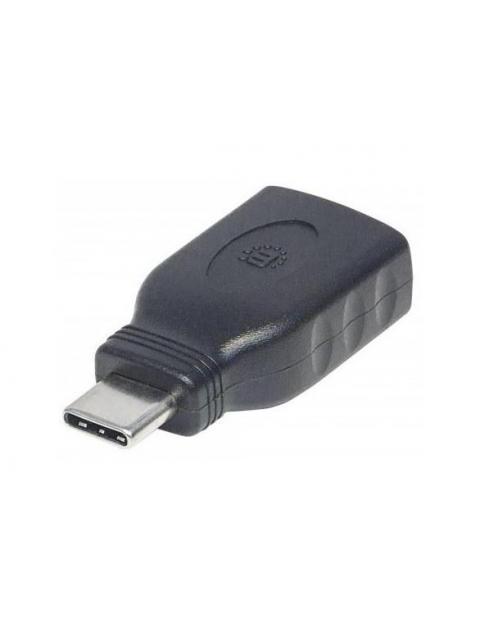 MANHATTAN ADAPTADOR USB C MACHO - USB A HEMBRA NEGRO - Imagen 2