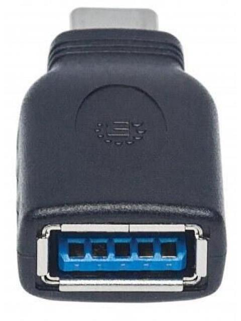 MANHATTAN ADAPTADOR USB C MACHO - USB A HEMBRA NEGRO - Imagen 2
