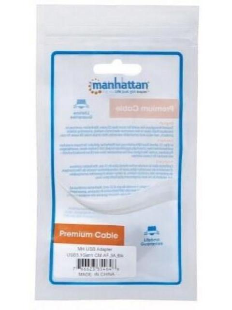 MANHATTAN ADAPTADOR USB C MACHO - USB A HEMBRA NEGRO - Imagen 4