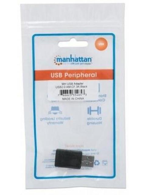 MANHATTAN ADAPTADOR USB C 2.0 HEMBRA - USB A MACHO NEGRO - Imagen 6