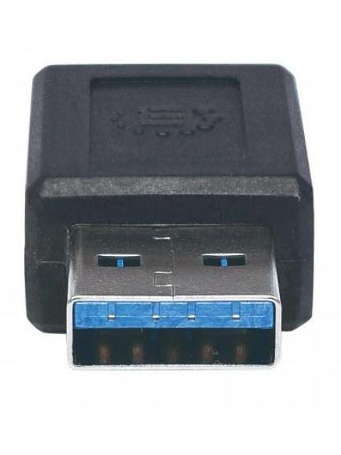 MANHATTAN ADAPTADOR USB C 3.1 HEMBRA - USB A MACHO NEGRO - Imagen 4
