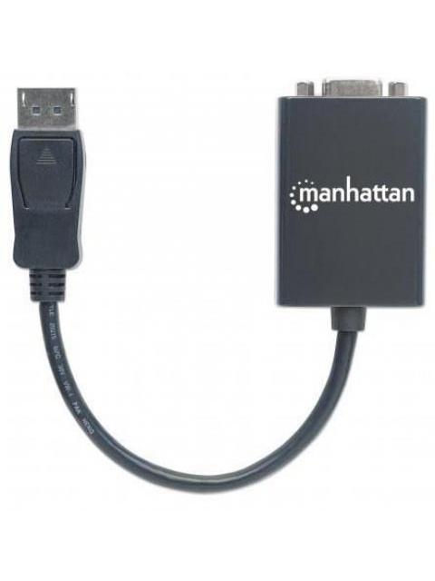 MANHATTAN CABLE DISPLAYPORT MACHO - VGA (D-SUB) HEMBRA 60HZ 15CM NEGRO - Imagen 3