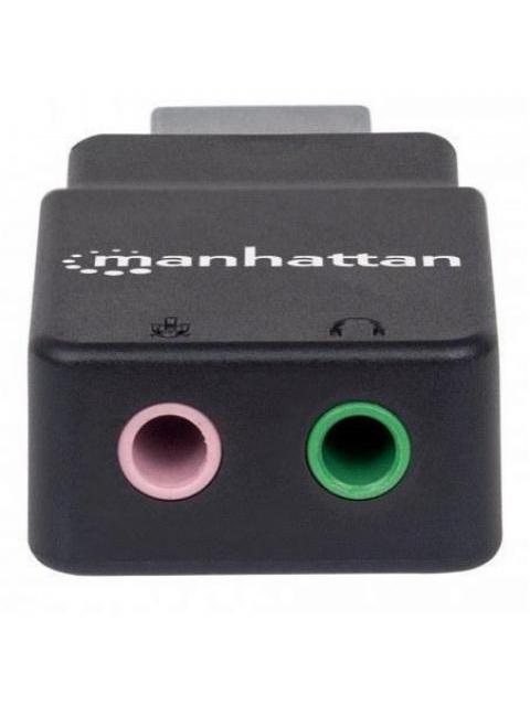MANHATTAN CONVERTIDOR USB A AUDIO NEGRO - Imagen 3