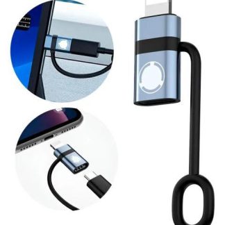 ADAPTADOR MINI OTG PARA IPHONE A TIPO C HEMBRA 30W CARGA Y TRANSFERENCIA DE DATOS SLIM COMPANY