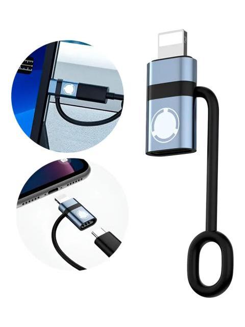 ADAPTADOR MINI OTG PARA IPHONE A TIPO C HEMBRA 30W CARGA Y TRANSFERENCIA DE DATOS SLIM COMPANY