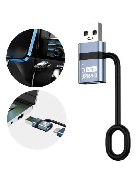 ADAPTADOR MINI OTG USB 3.0 MACHO A USB TIPO C HEMBRA CARGA Y TRANSFERENCIA DE DATOS 5GBPS SLIM COMPANY