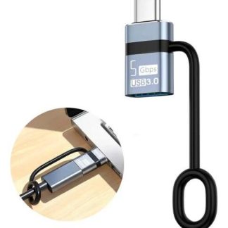 ADAPTADOR MINI OTG USB TIPO C MACHO A USB 3.0 HEMBRA CARGA Y TRANSFERENCIA DE DATOS 5GBPS SLIM COMPANY