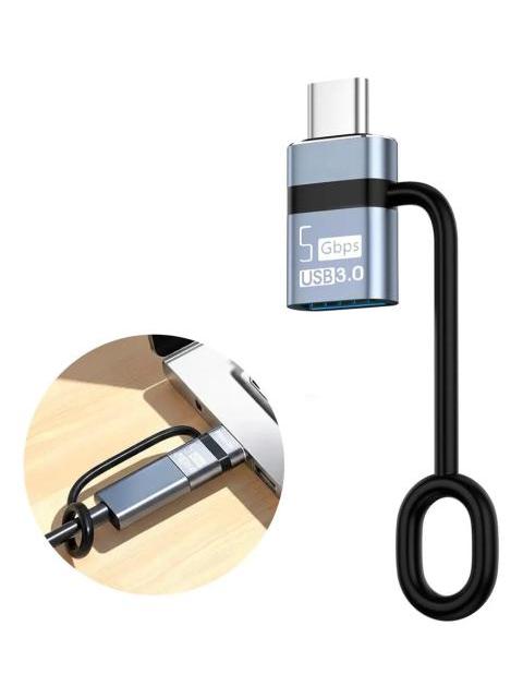 ADAPTADOR MINI OTG USB TIPO C MACHO A USB 3.0 HEMBRA CARGA Y TRANSFERENCIA DE DATOS 5GBPS SLIM COMPANY