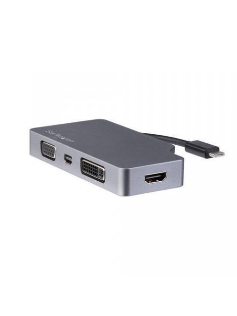 STARTECH ADAPTADOR DE VIDEO USB-C MACHO - VGA-DVI-HDMI-MDP HEMBRA GRIS - Imagen 2