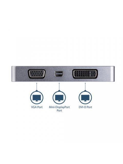 STARTECH  ADAPTADOR DE VIDEO USB-C MACHO - VGA-DVI-HDMI-MDP HEMBRA GRIS - Imagen 3