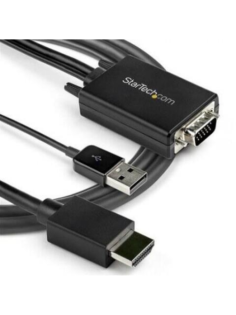 STARTECH  CABLE VGA-USB A MACHO - HDMI A MACHO 2 METROS NEGRO - Imagen 4