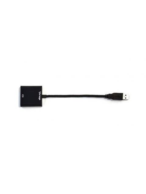 VORAGO ADAPTADOR USB 3.0 MACHO - VGA HEMBRA NEGRO - Imagen 2