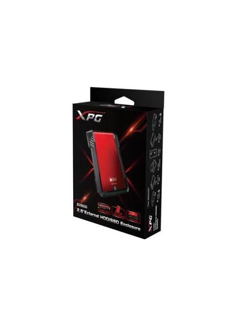 ADATA GABINETE DE DISCO DURO EX500 2.5 SATA III USB 3.1 NEGRO-ROJO - Imagen 6