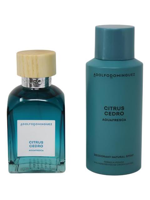 ADOLFO DOMINGUEZ AGUA FRESCA CITRUS CEDRO 2 PZ PARA HOMBRE