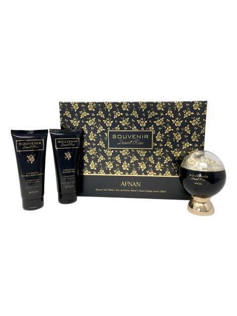 AFNAN SOUVENIR DESERT ROSE SET DE 3 PZ PARA MUJER