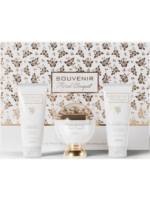 AFNAN SOUVENIR FLORAL BOUQUET 3.4 LADY SET 3 PZ