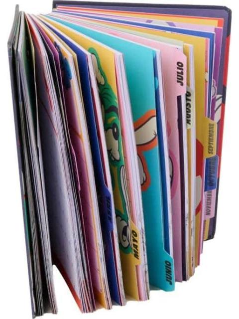 AGENDA MULTIUSOS DISNEY CON SEPARADORES Y STICKERS MULTICOLOR MICKEY - Imagen 4