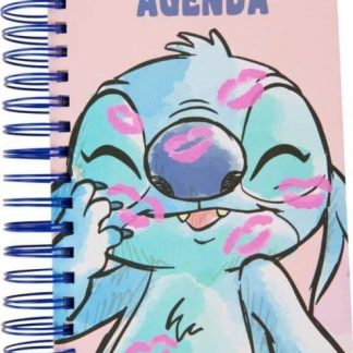 AGENDA MULTIUSOS DISNEY CON SEPARADORES Y STICKERS ROSA STITCH