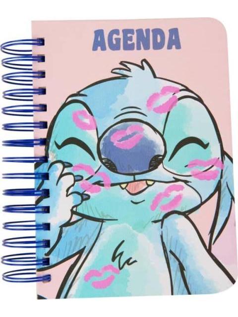 AGENDA MULTIUSOS DISNEY CON SEPARADORES Y STICKERS ROSA STITCH