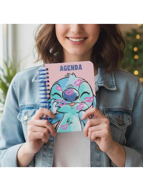 AGENDA MULTIUSOS DISNEY CON SEPARADORES Y STICKERS ROSA STITCH - Imagen 6