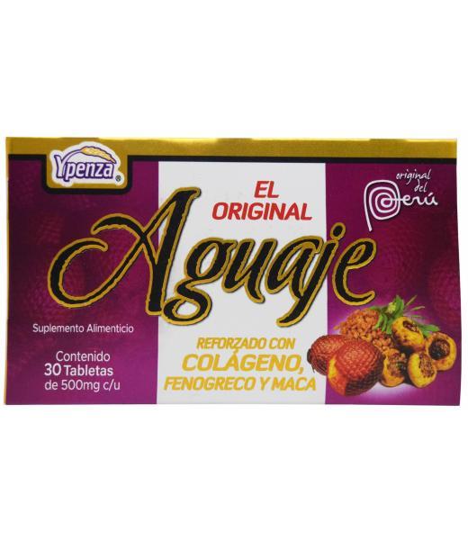 AGUAJE CON COLAGENO FENOGRECO Y MACA 30 TAB YPENZA