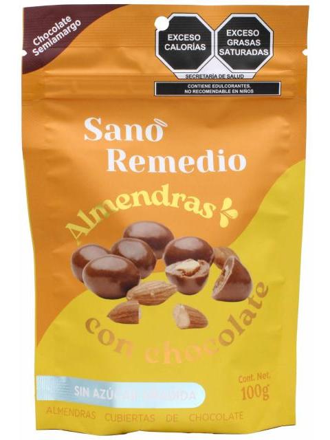 ALMENDRAS CHOCOLATE 100 G SANO REMEDIO