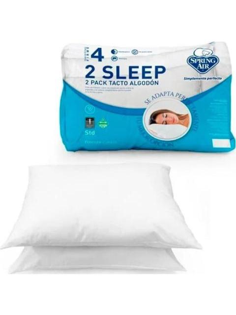 ALMOHADA 2 PACK SPRING AIR 2 PACK TACTO ALGODON BLANCO SPRING AIR - Imagen 5
