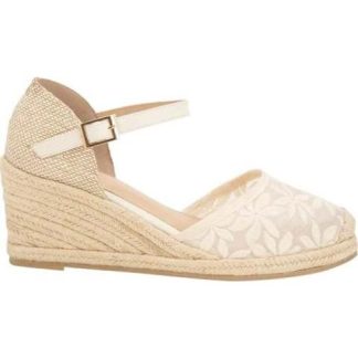 ALPARGATA FLORES BEIGE/HUESO VI LINE