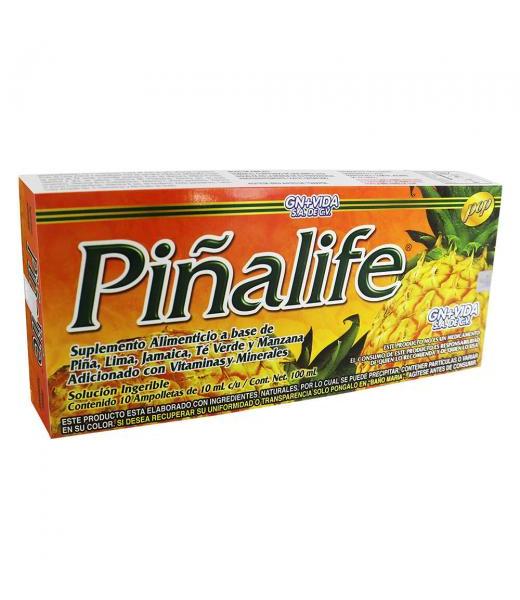 AMP. PIÑALIFE C 10C PIÑaLIMAJAMAICATE VERDE Y MANZANA ADIC. CON VIT GN+VIDA