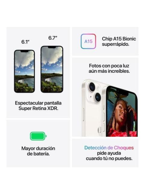 APPLE IPHONE 14 (SOLO ESIM) (128 GB) - AMARILLO - Imagen 7