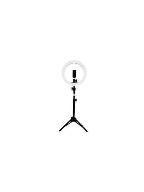 GAME FACTOR ARO DE LUZ LED PARA CELULAR CON TRIPIE LRG300 10 FRIO-NEUTRO-CALIDO NEGRO - Imagen 4