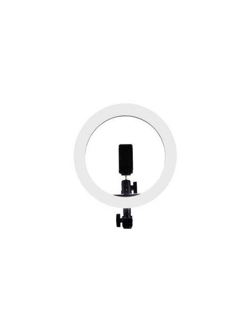 GAME FACTOR ARO DE LUZ LED PARA CELULAR CON TRIPIE LRG300 10 FRIO-NEUTRO-CALIDO NEGRO - Imagen 5