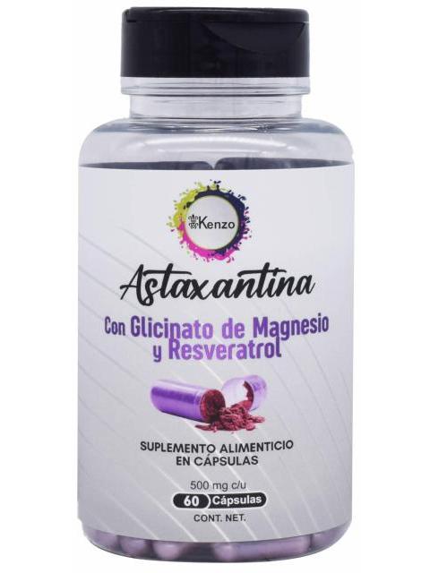 ASTAXANTINA GLICINATO DE MAGNESIO RESVERATROL 60 CAP KENZO