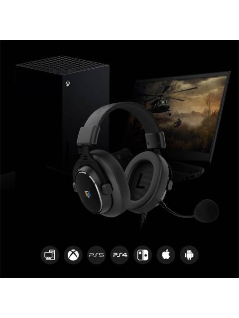 AUDIFONOS GAMER ALAMBRICO AVIATOR EXPERT HA777 BALAM RUSH LEGEND SERIES SONIDO ENVOLVENT 7.1 CANALES ALTA VOCES 53MM - Imagen 4
