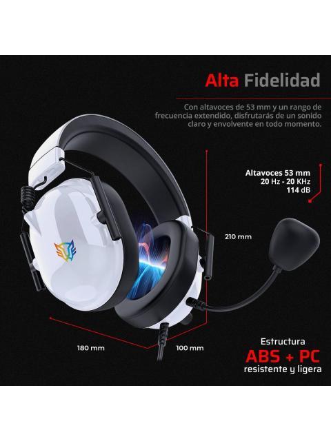 AUDIFONOS GAMER ALAMBRICO AVIATOR LEVEL HA757 BALAM RUSH LEGEND SERIES SONIDO ENVOLVENT ALTA VOCES 53MM MICROFONO OMNIDIRECCIONAL - Imagen 3
