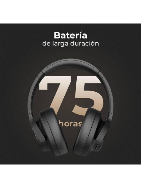 AUDIFONOS INALAMBRICOS BLUETOOTH HYPE EPIC HP750 ACTECK ELITE SERIES CANCELACION DE RUIDO ACTIVO HIBRIDO DURACION DE BATERIA HASTA 75H - Imagen 4