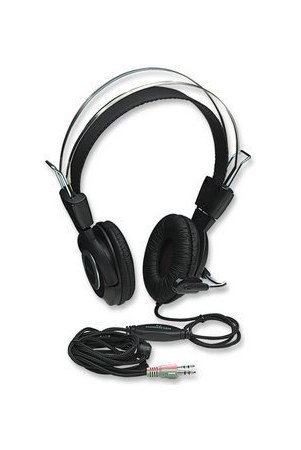MANHATTAN AUDIFONO CON MICROFONO V3 MEDIANO 3.5MM NEGRO - Imagen 2