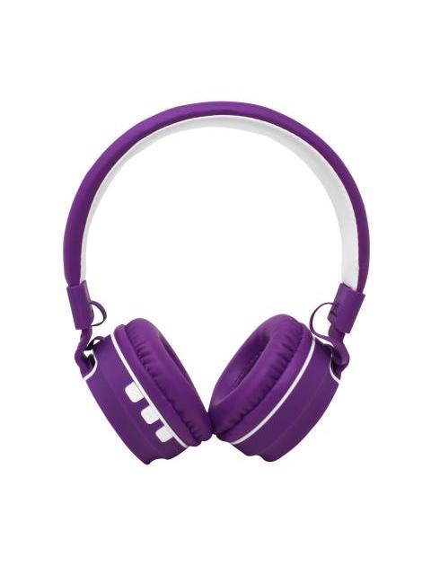 NECNON AUDIFONOS CON MICROFONO NBH-05 BLUETOOTH ALAMBRICO-INALAMBRICO USB MORADO - Imagen 2