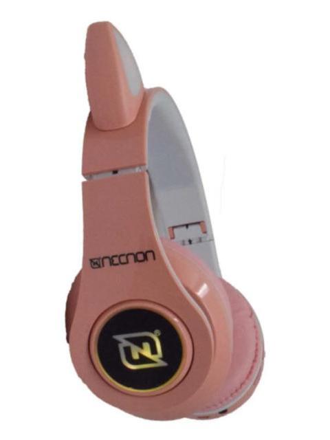 AUDIFONOS ONEAR BLUETOOTH NBH07 CON OREJAS LUZ RGB RADIO FM MICRO SD 3.5MML MANOS LIBRES ROSA - Imagen 6