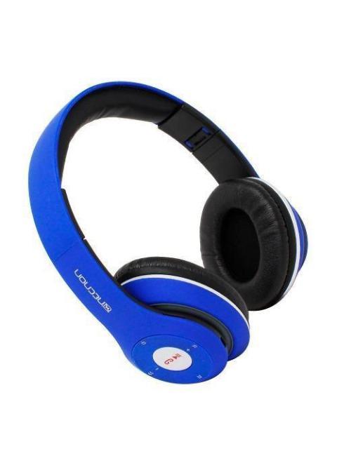 AUDIFONOS OVEREAR BLUETOOTH NBH01 SONIDO HIFI 3.5MM RADIO FM MICRO SD 3.5MML MANOS LIBRES RUBBERIZED AZUL - Imagen 3