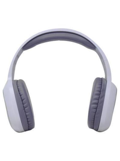 AUDIFONOS OVEREAR BLUETOOTH NBH04 PRO ALTA POTENCIA RADIO FM MICRO SD 3.5MML MANOS LIBRES BLANCO-PLATA - Imagen 3