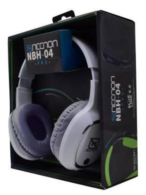 AUDIFONOS OVEREAR BLUETOOTH NBH04 PRO ALTA POTENCIA RADIO FM MICRO SD 3.5MML MANOS LIBRES BLANCO-PLATA - Imagen 4