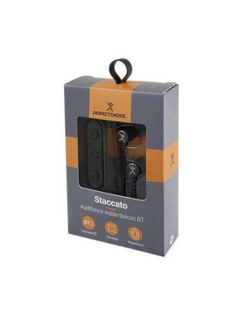 PERFECT CHOICE AUDIFONOS INTRAURICULARES CON MICROFONO STACCATO INALAMBRICO BLUETOOTH USB NEGRO - Imagen 5