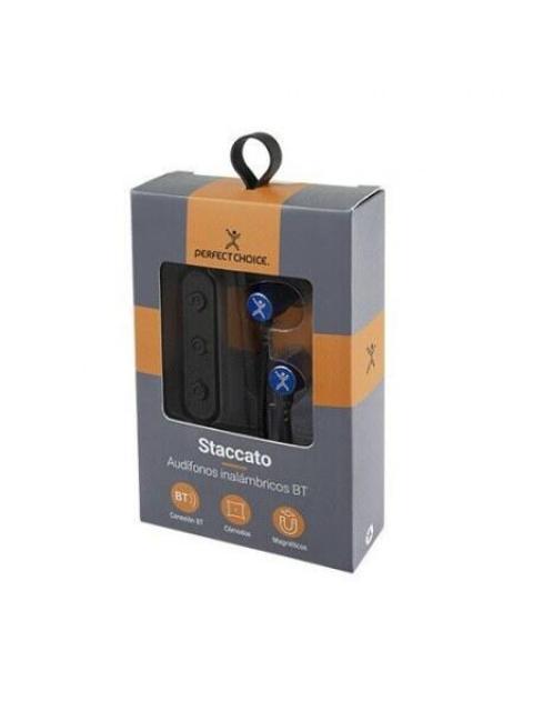 PERFECT CHOICE AUDIFONOS INTRAURICULARES CON MICROFONO STACCATO INALAMBRICO BLUETOOTH USB AZUL - Imagen 5