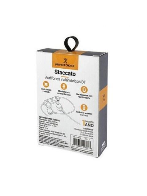 PERFECT CHOICE AUDIFONOS INTRAURICULARES CON MICROFONO STACCATO INALAMBRICO BLUETOOTH USB AZUL - Imagen 6