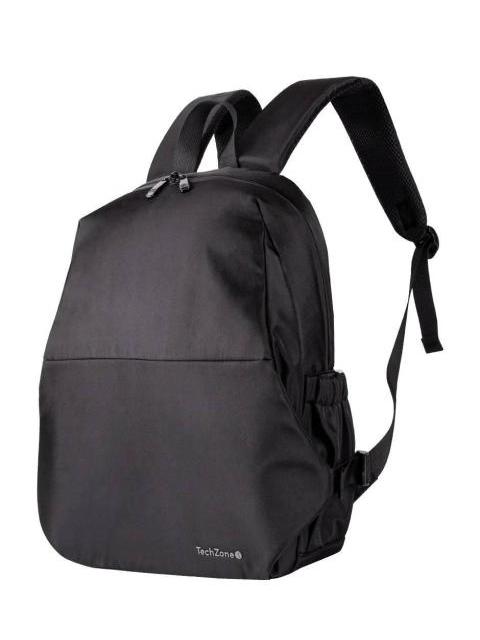 BACKPACK LITE TZLBP13 TECHZONE 15.6 POLIESTER 420 D TWILL COLOR NEGRO LATERALES AJUSTABLES GARANTIA LIMITADA DE POR VIDA. - Imagen 3