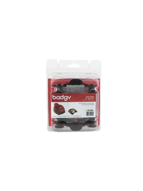BADGY KIT PARA 100 IMPRESIONES PARA BADGY 1RA. GENERACION - INCLUYE CINTA A TODO COLOR + 1 KIT DE LIMPIEZA