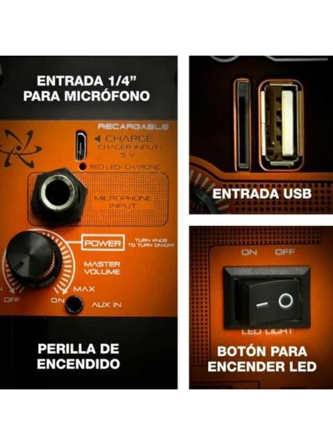 BAFLE 8 PULGADAS ATOMIC 8 BAFLE TWS NEGRO KEMPLER STRAUSS - Imagen 5
