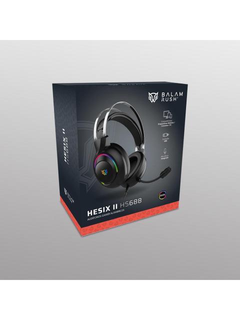 BALAM RUSH AUDIFONOS GAMER HESIX II HS688 PARA PS4-PS5-XBOX ONE-XBOX SERIES X|S-NINTENDO SWITCH-PC ALAMBRICO 3.5MM NEGRO - Imagen 3